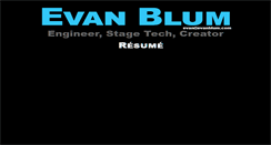 Desktop Screenshot of evanblum.com